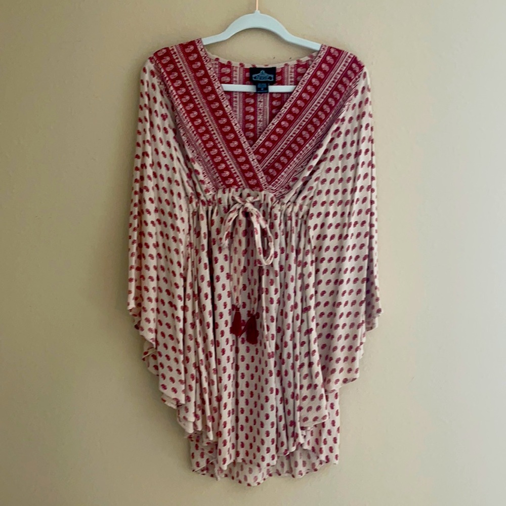 Red and Beige Paisley Mini Dreas